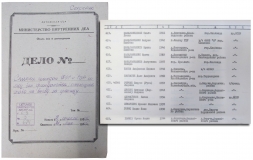<p>Liste von Bürgern der BRD und der DDR sowie Staatenlosen mit einer Ausreisegenehmigung. Unter ihnen die Familie von Rūta Birutė Gorienė. April – Mai 1965.<br />
<em>Litauisches Sonderarchiv</em></p>
